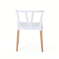 Set Of 2 Modern Plastic Dining Chairs For Home And Kitchen Use