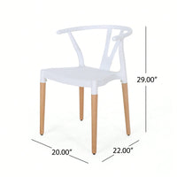 Set Of 2 Modern Plastic Dining Chairs For Home And Kitchen Use