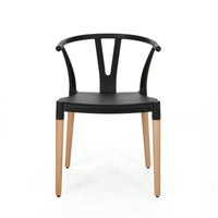 Set Of 2 Modern Plastic Dining Chairs For Home And Kitchen Use