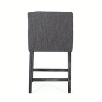 Upholstered 26 Inch Counter Stool For Kitchen Island And Bar Seating Charcoal Grey