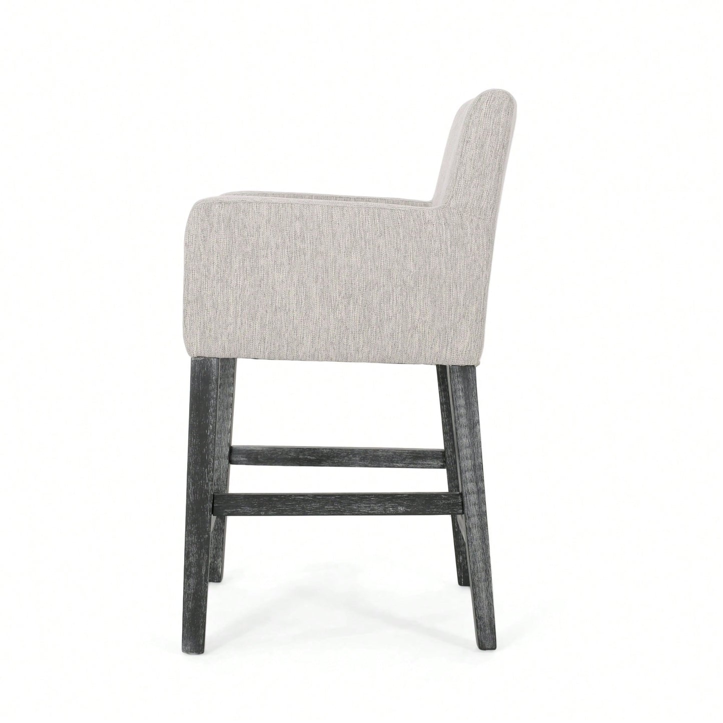 Upholstered 26 Inch Counter Stool For Kitchen Island And Bar Seating Charcoal Grey