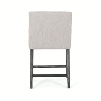 Upholstered 26 Inch Counter Stool For Kitchen Island And Bar Seating Charcoal Grey