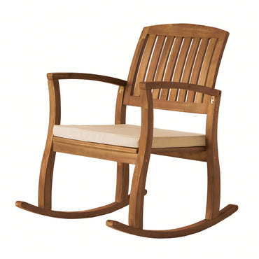 Comfortable Rocking Chair With Soft Cushion For Relaxation And Style