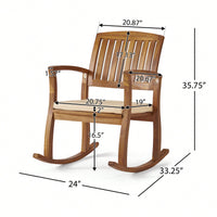 Comfortable Rocking Chair With Soft Cushion For Relaxation And Style