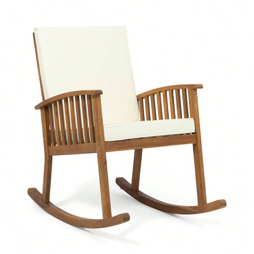 Comfortable Wooden Rocking Chair For Relaxation And Style