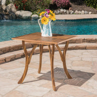 Rustic 31.5 Inch Square Wooden Dining Table For Modern Home Decor