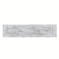 Sandblast Acacia Wood Dining Bench With Black Rustic Metal Frame Light Grey