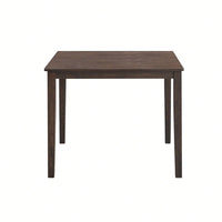 Mid Century Modern Square Wooden Dining Table Set With Upholstered Chairs For Space-Saving Kitchen And Dining Room, Oak Finish