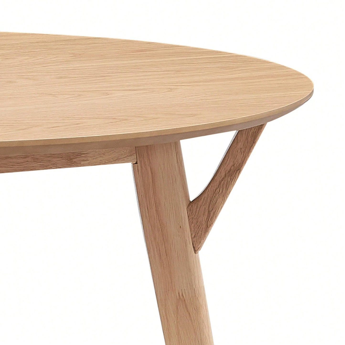 Modern Round Wooden Dining Table For 4 - Space-Saving Kitchen Table In Black For Living Room, Apartment, Restaurant