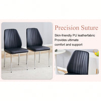 Set Of Four Modern White PU Dining Chairs With Silver Metal Legs For Restaurants And Cafes