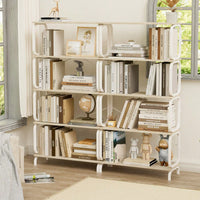 5 Tier Vintage Industrial Style Bookshelf With Metal Frame For Home Office And Living Room Rustic Brown Open Shelves