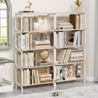 5 Tier Vintage Industrial Style Bookshelf With Metal Frame For Home Office And Living Room Rustic Brown Open Shelves