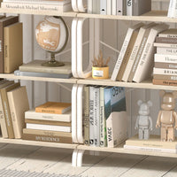 5 Tier Vintage Industrial Style Bookshelf With Metal Frame For Home Office And Living Room Rustic Brown Open Shelves