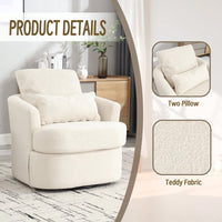 Comfy 360 Degree Swivel Barrel Accent Chair For Living Room, Nursery, Office, And Lounge In Black PU