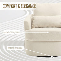 Comfy 360 Degree Swivel Barrel Accent Chair For Living Room, Nursery, Office, And Lounge In Black PU
