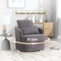 Comfy 360 Degree Swivel Barrel Accent Chair For Living Room, Nursery, Office, And Lounge In Black PU