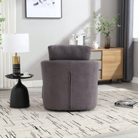 Comfy 360 Degree Swivel Barrel Accent Chair For Living Room, Nursery, Office, And Lounge In Black PU