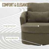 Comfy 360 Degree Swivel Barrel Accent Chair For Living Room, Nursery, Office, And Lounge In Black PU
