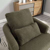 Comfy 360 Degree Swivel Barrel Accent Chair For Living Room, Nursery, Office, And Lounge In Black PU