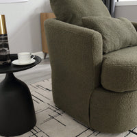 Comfy 360 Degree Swivel Barrel Accent Chair For Living Room, Nursery, Office, And Lounge In Black PU