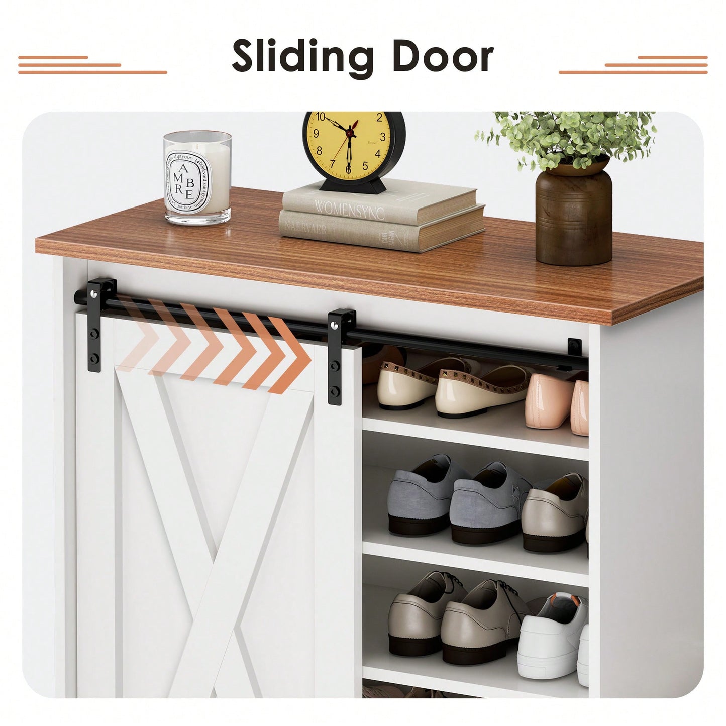 Stylish White Shoe Cabinet For Entryway And Balcony Storage With Large Capacity Shoe Rack