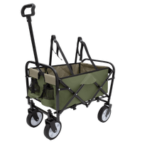 Collapsible Utility Wagon Cart with Strapping System, Supports 225lbs All-Terrain Wheels Purple