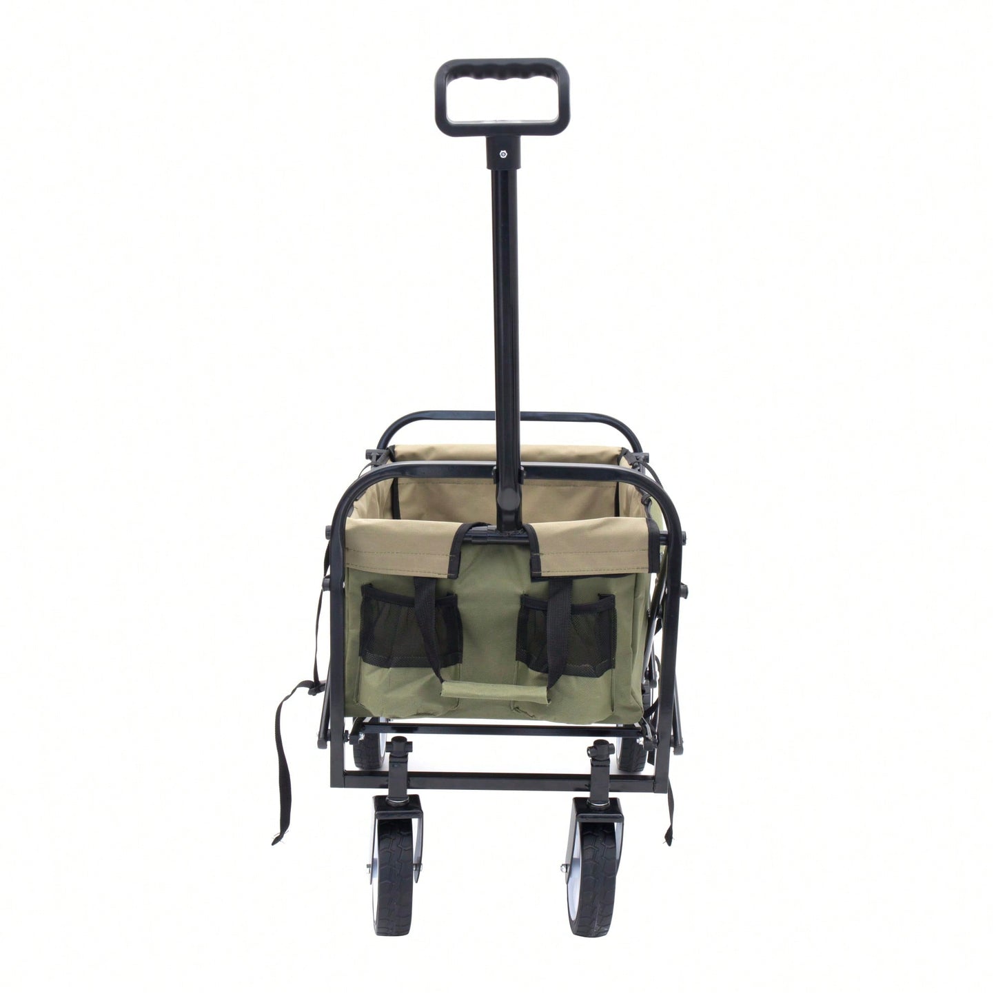 Collapsible Utility Wagon Cart with Strapping System, Supports 225lbs All-Terrain Wheels Purple