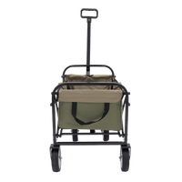 Collapsible Utility Wagon Cart with Strapping System, Supports 225lbs All-Terrain Wheels Purple