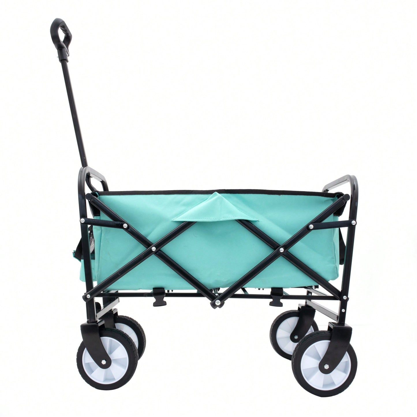 Collapsible Utility Wagon Cart with Strapping System, Supports 225lbs All-Terrain Wheels Purple