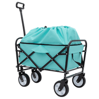 Heavy Duty Collapsible Beach Wagon Utility Cart For Camping Shopping Gardening Fishing Supports 225lbs All-Terrain Wheels Green