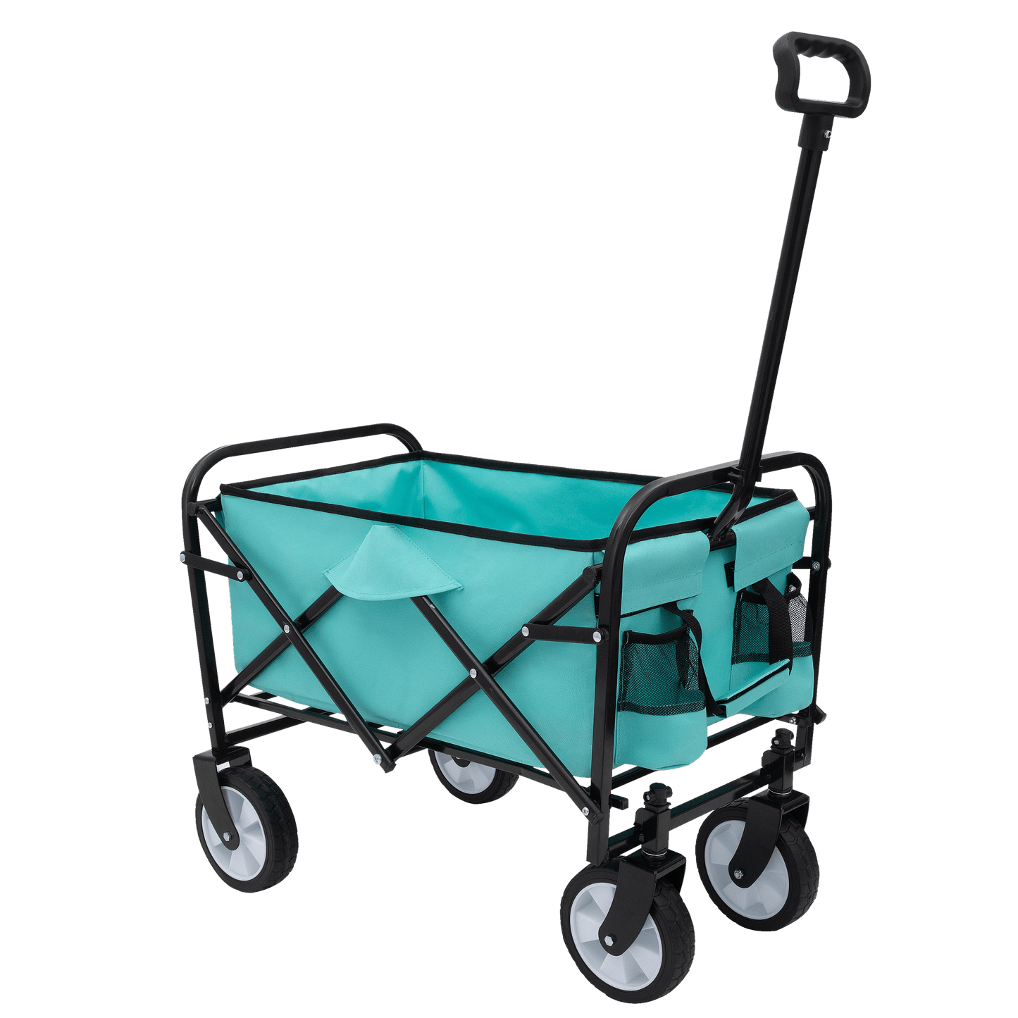 Heavy Duty Collapsible Beach Wagon Utility Cart For Camping Shopping Gardening Fishing Supports 225lbs All-Terrain Wheels Green