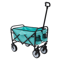 Heavy Duty Collapsible Beach Wagon Utility Cart For Camping Shopping Gardening Fishing Supports 225lbs All-Terrain Wheels Green