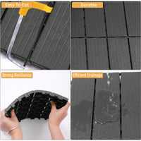 Outdoor Waterproof Plastic Interlocking Deck Tiles 11.8"X11.8" Pack Of 44 For Garden Poolside Patio Light Coffee Color