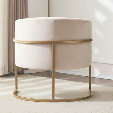 Curved Backrest Upholstered Velvet Chair With Gold Metal Bracket For Medieval Living Room Office Tea Room Lounge