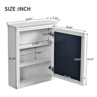 Wall Mounted Bathroom Storage Cabinet With Mirror Adjustable Shelf Over The Toilet Space Saver