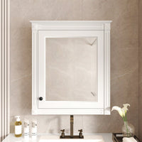 Wall Mounted Bathroom Storage Cabinet With Mirror Adjustable Shelf Over The Toilet Space Saver