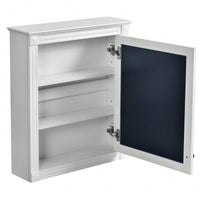 Wall Mounted Bathroom Storage Cabinet With Mirror Adjustable Shelf Over The Toilet Space Saver