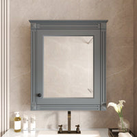 Wall Mounted Bathroom Storage Cabinet With Mirror Adjustable Shelf Over The Toilet Space Saver