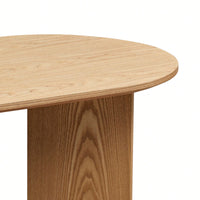 39.37 Inch Oval Coffee Table For Living Room Small Modern MDF Design With Sturdy Pedestal Black Finish Ideal For Apartment And Bedroom