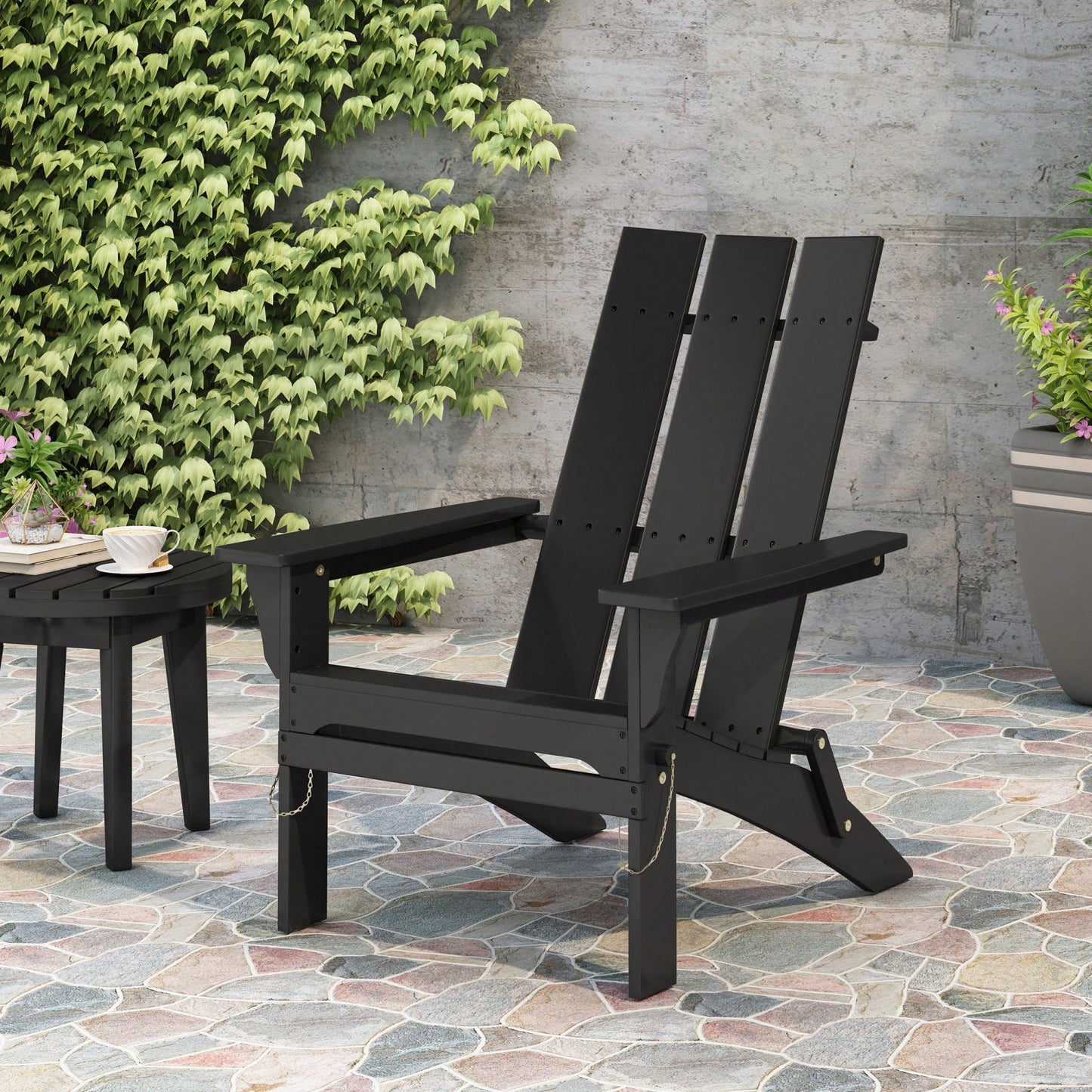 Comfortable Foldable Adirondack Chair For Outdoor Relaxation And Stylish Patio Seating