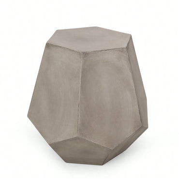 Light Grey Outdoor Side Table For Patio And Garden