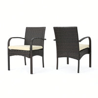 Stylish Wicker Dining Chair With Comfortable Cushion For Modern Outdoor And Indoor Spaces