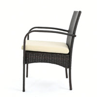 Stylish Wicker Dining Chair With Comfortable Cushion For Modern Outdoor And Indoor Spaces