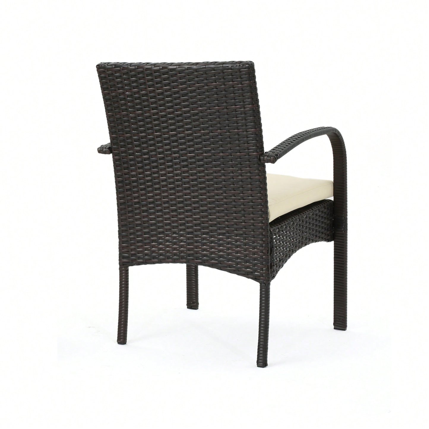 Stylish Wicker Dining Chair With Comfortable Cushion For Modern Outdoor And Indoor Spaces