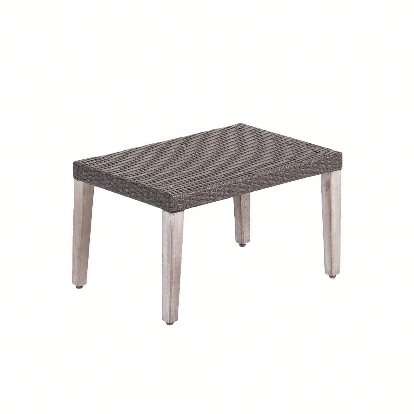 Stylish Wooden And Wicker Ottoman For Versatile Home Decor And Comfort
