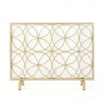 Elegant Fire Screen For Home Decor And Safety - Durable Metal Design With Stylish Finish