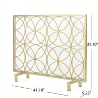 Elegant Fire Screen For Home Decor And Safety - Durable Metal Design With Stylish Finish