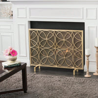 Elegant Fire Screen For Home Decor And Safety - Durable Metal Design With Stylish Finish