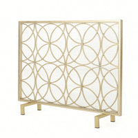 Elegant Fire Screen For Home Decor And Safety - Durable Metal Design With Stylish Finish