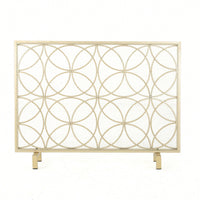 Elegant Fire Screen For Home Decor And Safety - Durable Metal Design With Stylish Finish